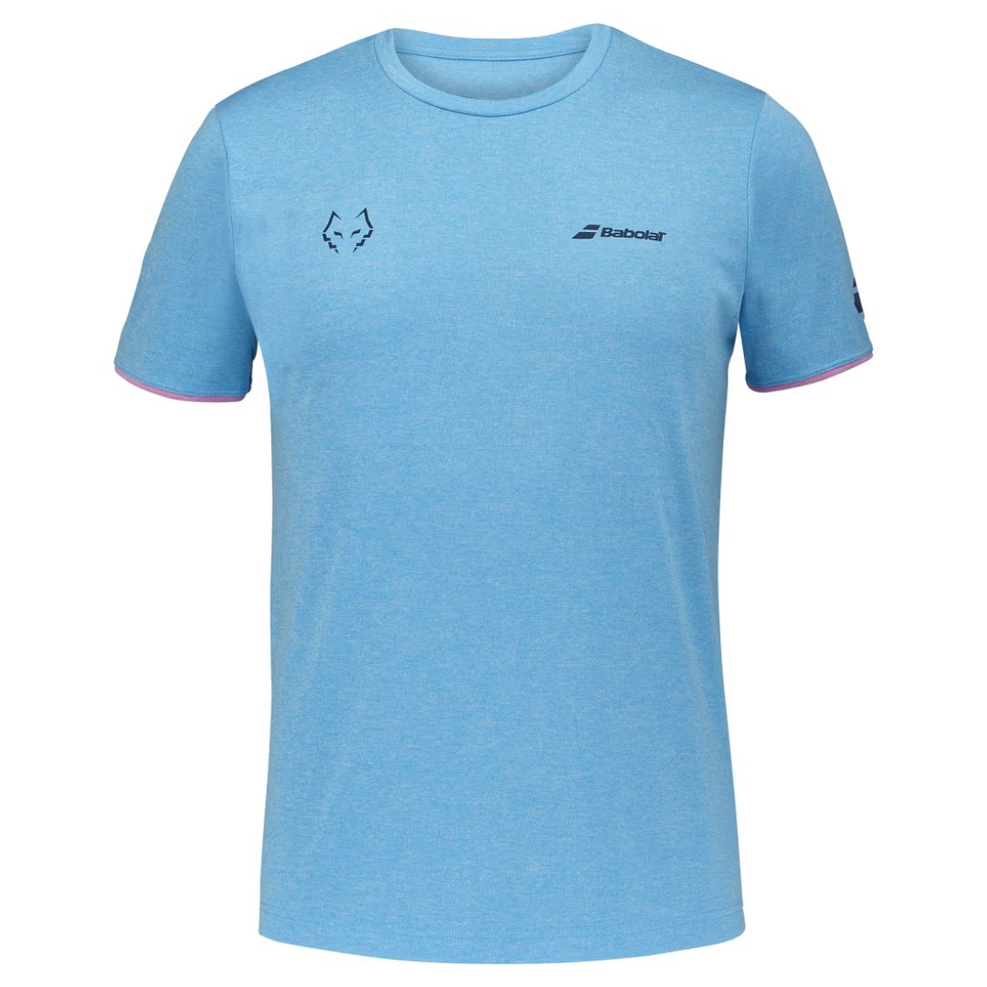 Babolat Crew Neck Tee Juan Lebron Cyan Blue Heather
